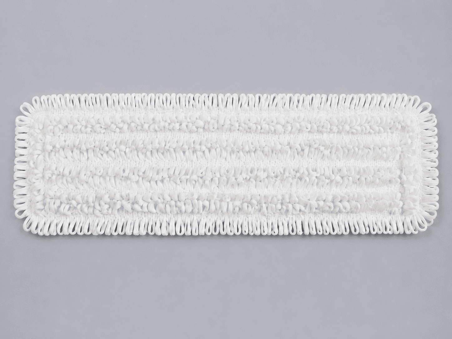 Reusable microfiber cleanroom mop cover with looped cleaning face